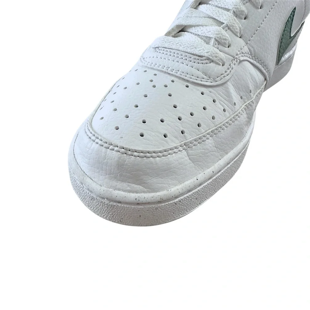 NIKE Court Vision Low Next Nature White Green Lace Up Men’s Athletic Shoe 8.5